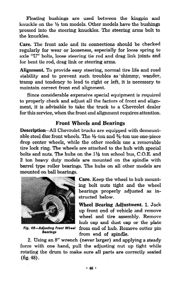 1951 Chevrolet Trucks Operators Manual Page 18